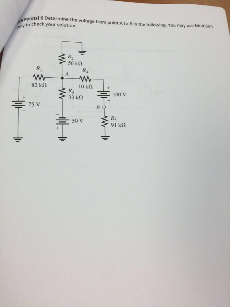 Solved Determine The Voltage From Point A To B In The | Chegg.com