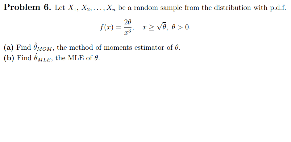 Solved Let X1, X2.. .. ,Xn Be A Random Sample From The | Chegg.com