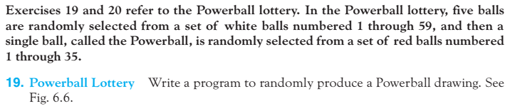 Solved Exercises 19 and 20 refer to the Powerball lottery. | Chegg.com