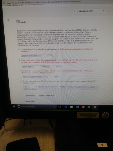 Solved Apps For Quck Access Pluce Your Bookmaks Hen On Thr Chegg