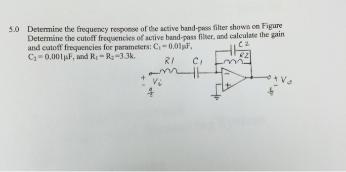 Solved Determine the frequency response of the active | Chegg.com
