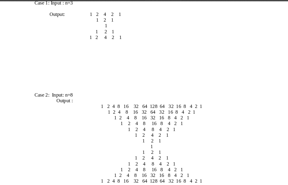 Java program to print number patterns
