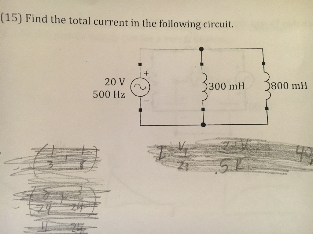 Solved Find the total current in the following circuit. | Chegg.com