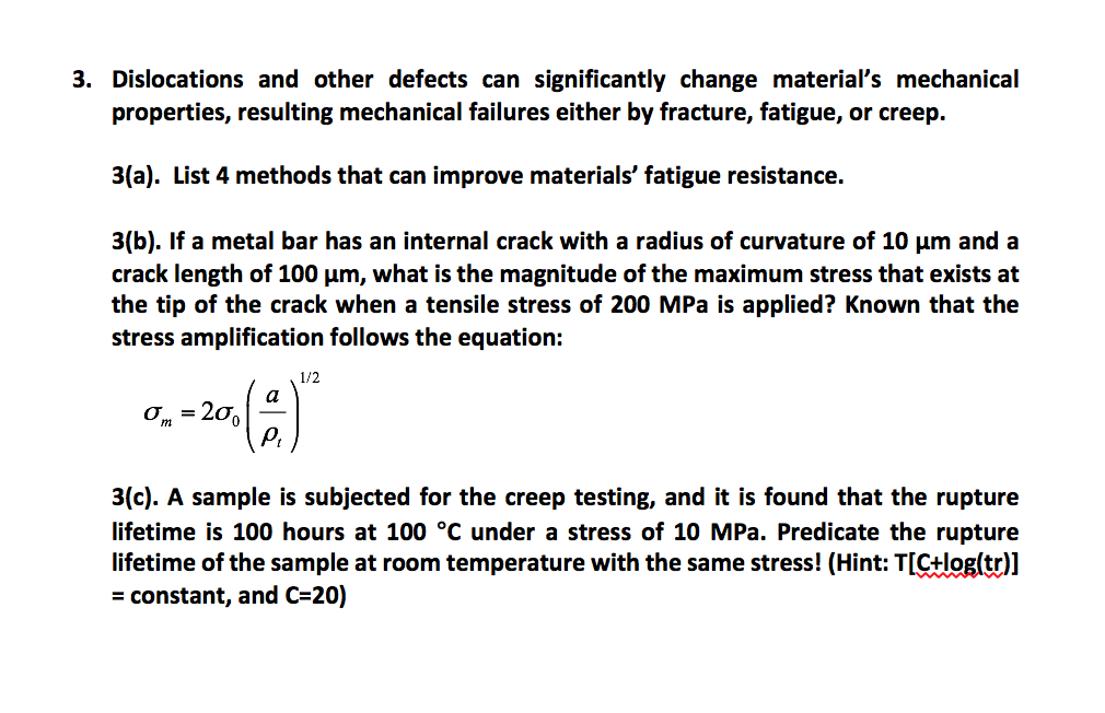 Solved 1. Metal, Ceramic, And Polymer Are Three Main | Chegg.com