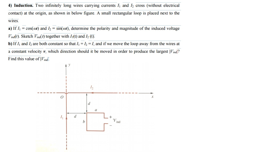 Solved Two Infinitely Long Wires Carrying Currents I_1 And | Chegg.com