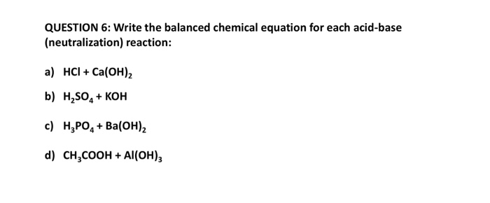 balanced chemical equation ca oh 2 hcl