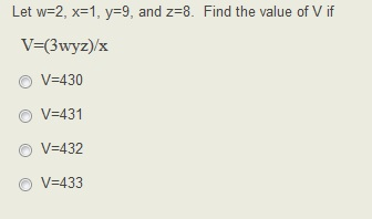 Solved Let W=2, X=1, Y=9. And Z=8. Find The Value Of V If | Chegg.com ...