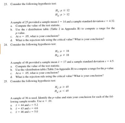 Solved Consider the following hypothesis test: H_a: mu | Chegg.com