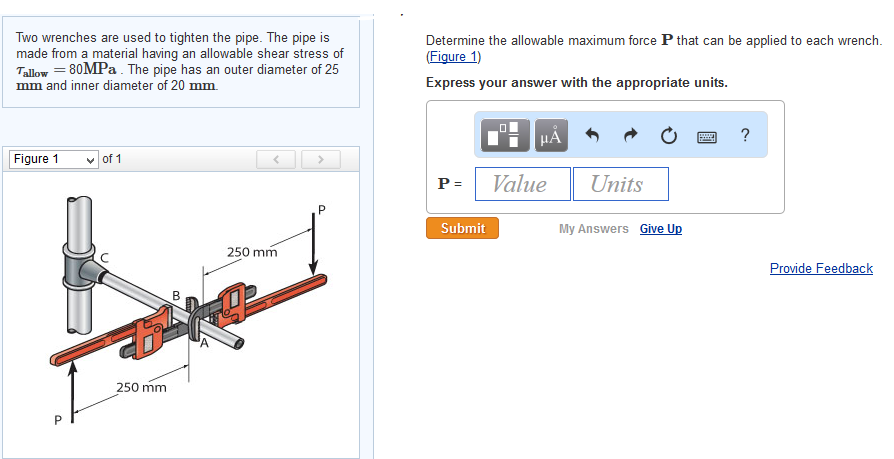 Solved Two Wrenches Are Used To Tighten The Pipe. The Pipe | Chegg.com