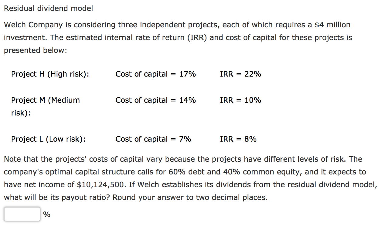 solved-welch-company-is-considering-three-independent-chegg