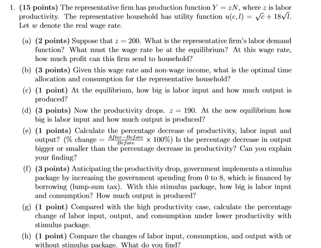 the-representative-firm-has-production-function-y-chegg