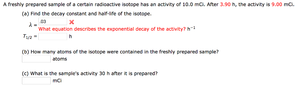 Solved A Freshly Prepared Sample Of A Certain Radioactive Chegg Solved A Freshly Prepared Sample Of A Certain Radioactive Chegg