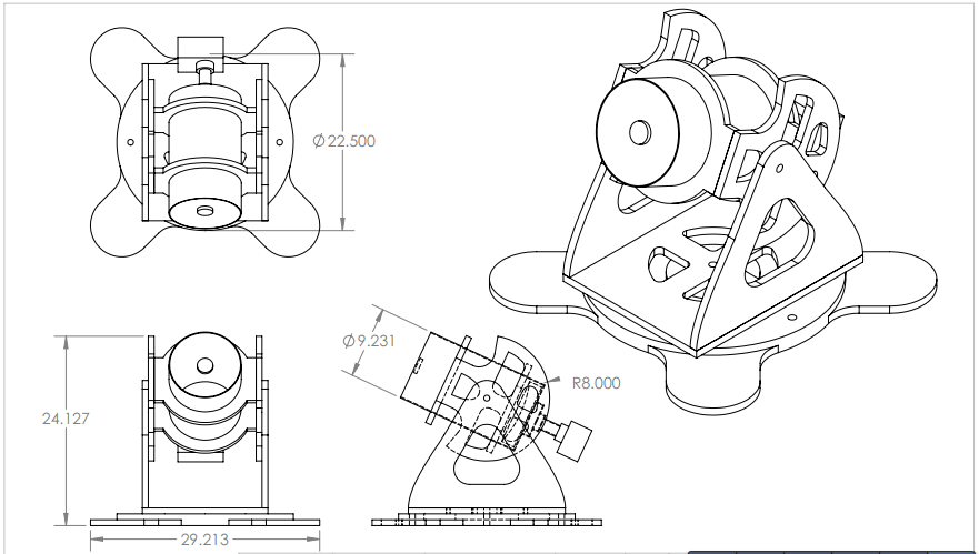 Recreate The Telescope Mount From The Given Parts | Chegg.com