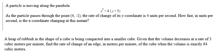 Solved A particle is moving along the parabola x2 = 4 (y + | Chegg.com