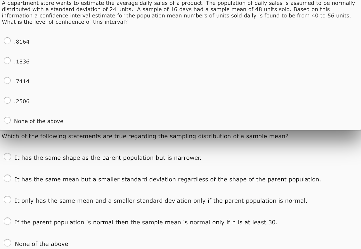 solved-a-department-store-wants-to-estimate-the-average-chegg