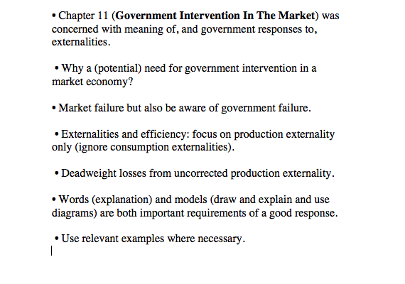 Solved Chapter 11 (Government Intervention In The Market) | Chegg.com