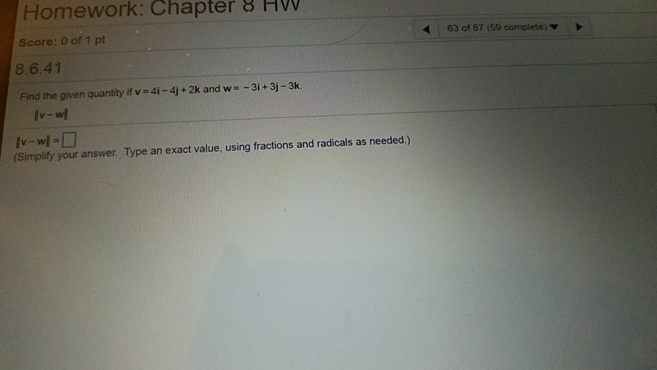 Solved Homework: Chapter 8 H Score: 0 of 1 pt 8.6.41 Find | Chegg.com
