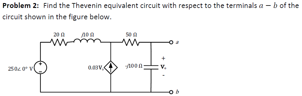 Solved Problem 2 Find The Thevenin Equivalent Circuit With Chegg