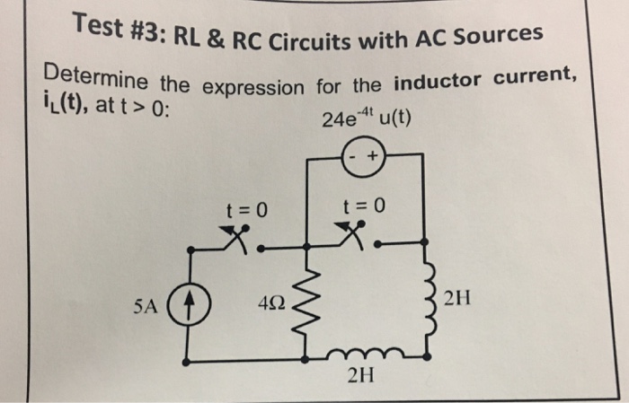 Solved Determine the expression for the inductor current, | Chegg.com