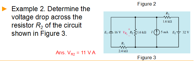 Solved Figure 2 Example 2 Determine The Voltage Drop Across 2012