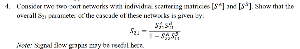 Solved Consider two two-port networks with individual | Chegg.com