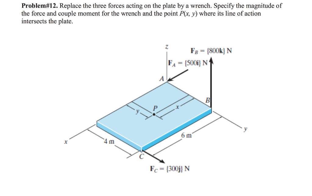 solved-problem-12-replace-the-three-forces-acting-on-the-chegg