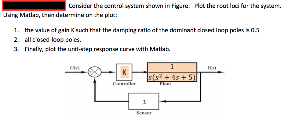 Solved Consider the control system shown in Figure. Using | Chegg.com