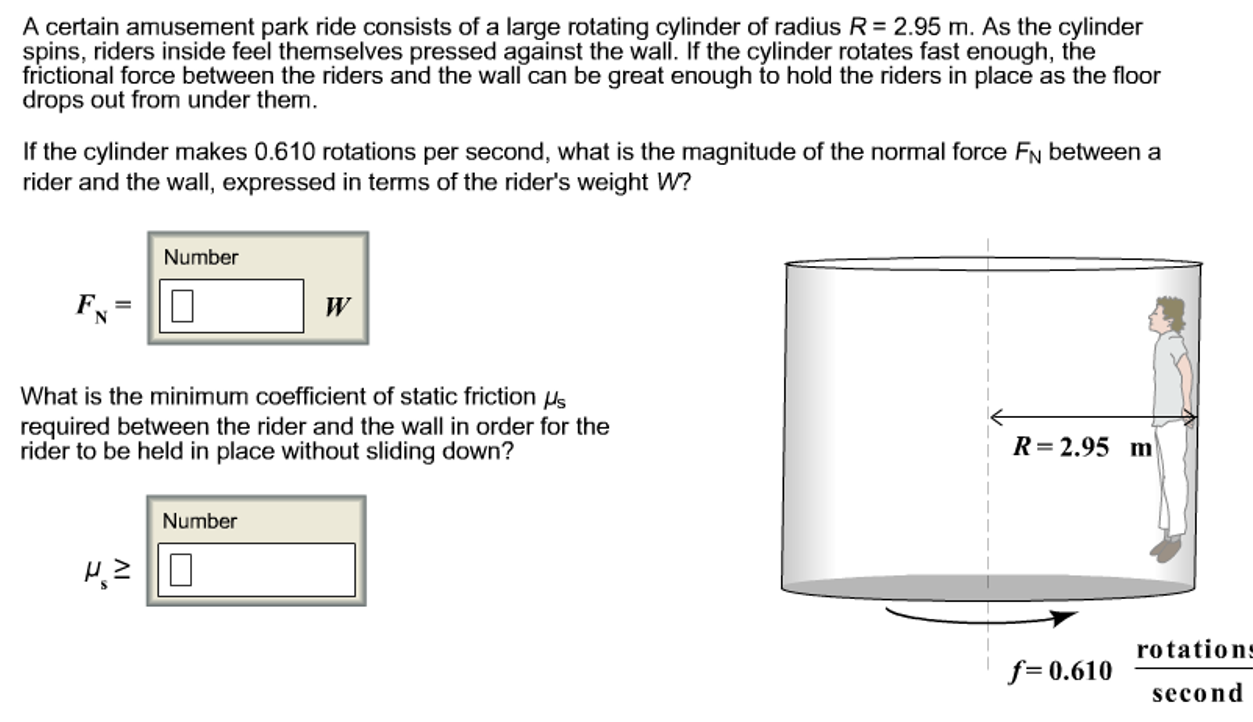 Solved A certain amusement park ride consists of a large | Chegg.com