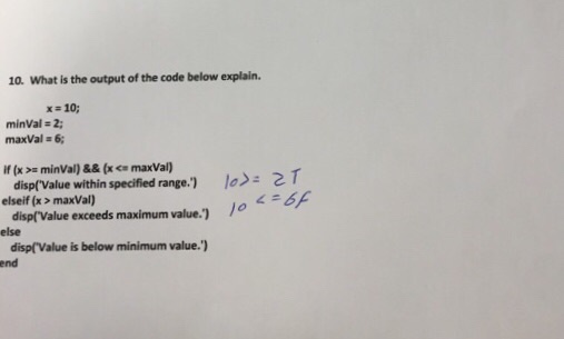 Solved 10. What is the output of the code below explain. | Chegg.com