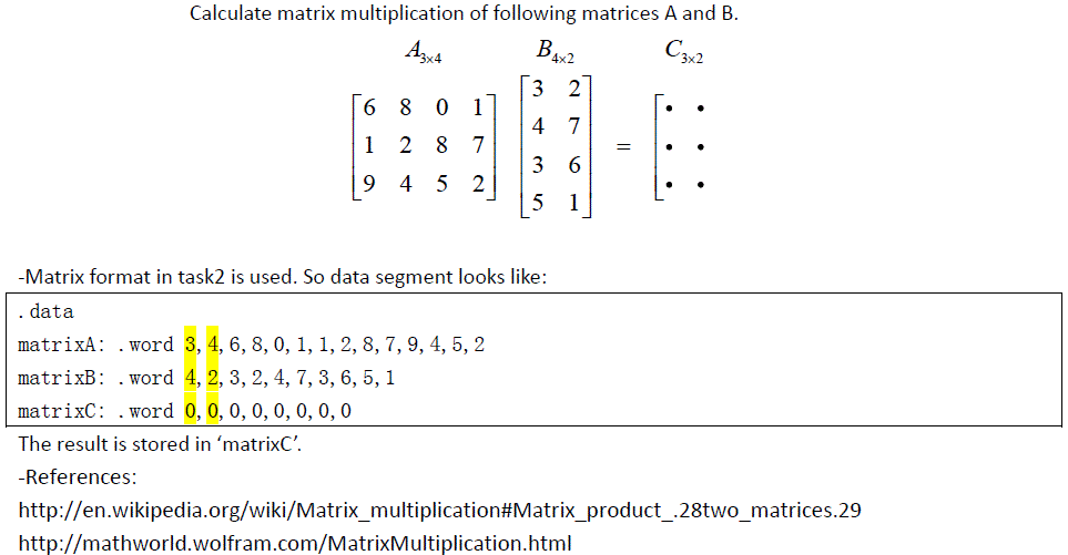 Ontvangst Antecedent meesteres Solved Calculate matrix multiplication of following matrices | Chegg.com