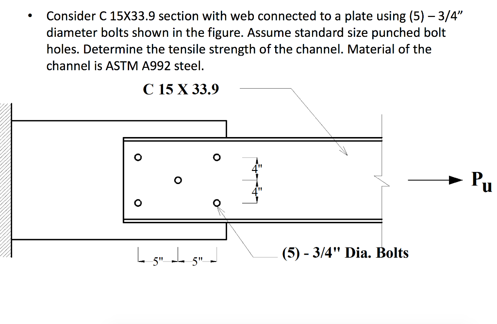 Solved Consider C 15X33.9 section with web connected to a | Chegg.com