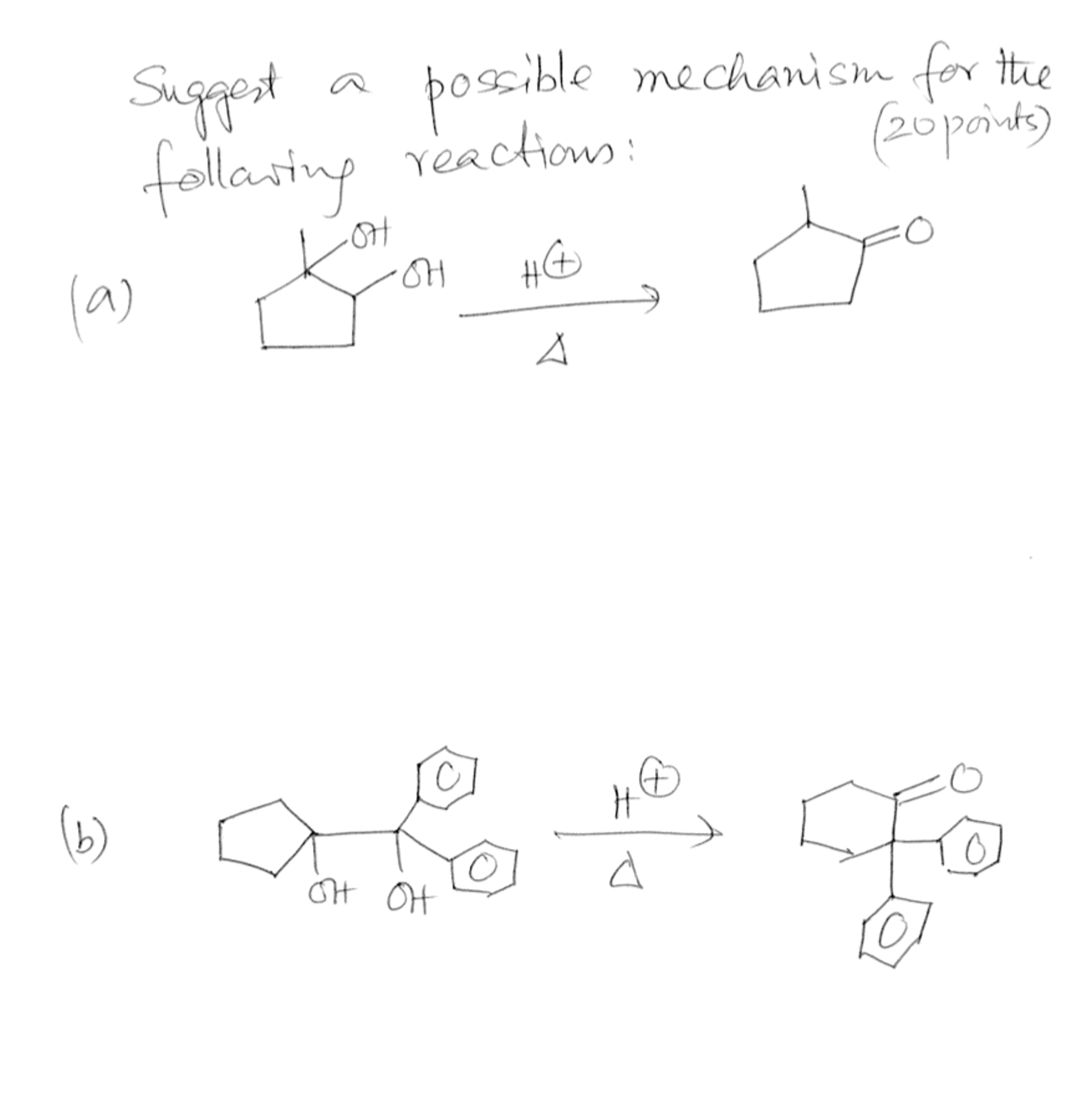 Solved Suggest a possible mechanism for the following | Chegg.com