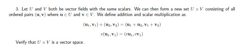 Solved Let U and V both be vector fields with the same | Chegg.com