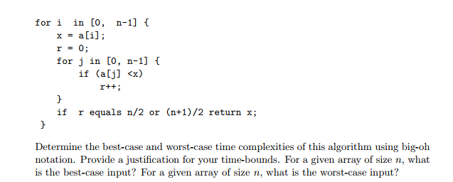 Solved (a) With respect to the input n, what is the | Chegg.com