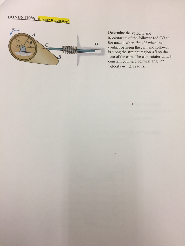 Solved BONUSし10%!(Planar Kinematics) Determine the velocity | Chegg.com