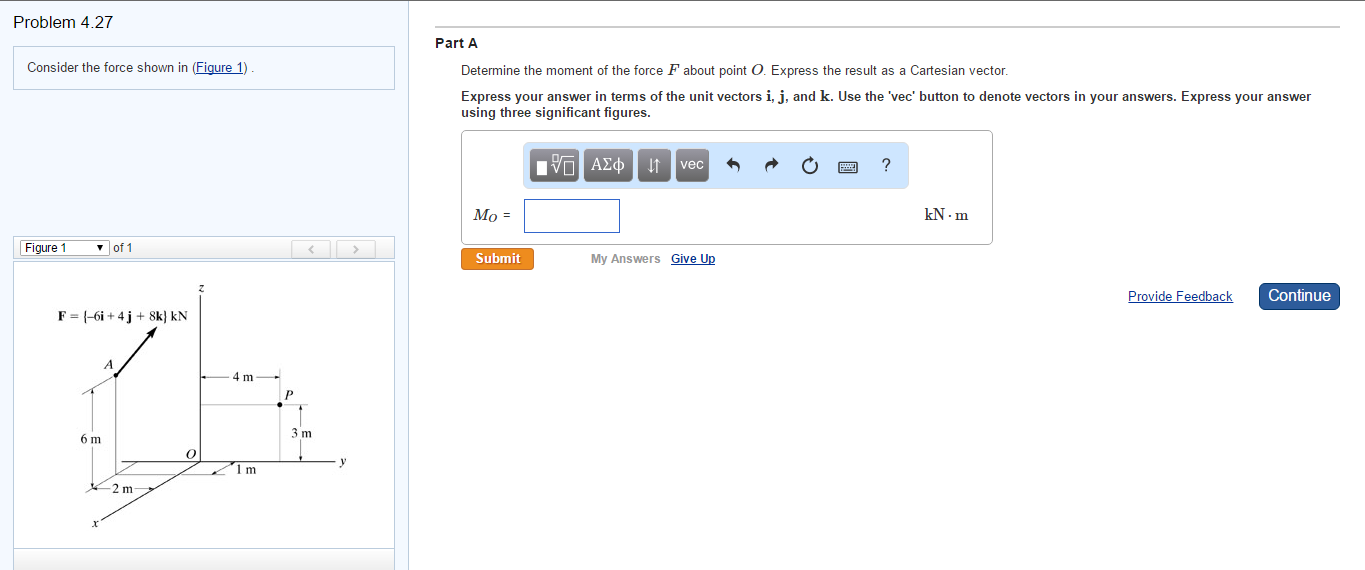 Solved Problem 4.27 Part A Consider the force shown in | Chegg.com