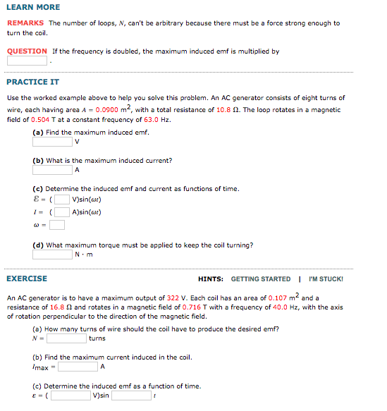 Solved GOAL Understand physical aspects of an AC generator. | Chegg.com