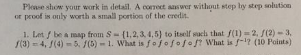 Solved Please show your work in detail. A correct answer | Chegg.com