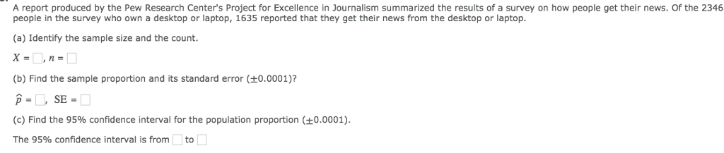 Solved A Report Produced By The Pew Research Center's | Chegg.com