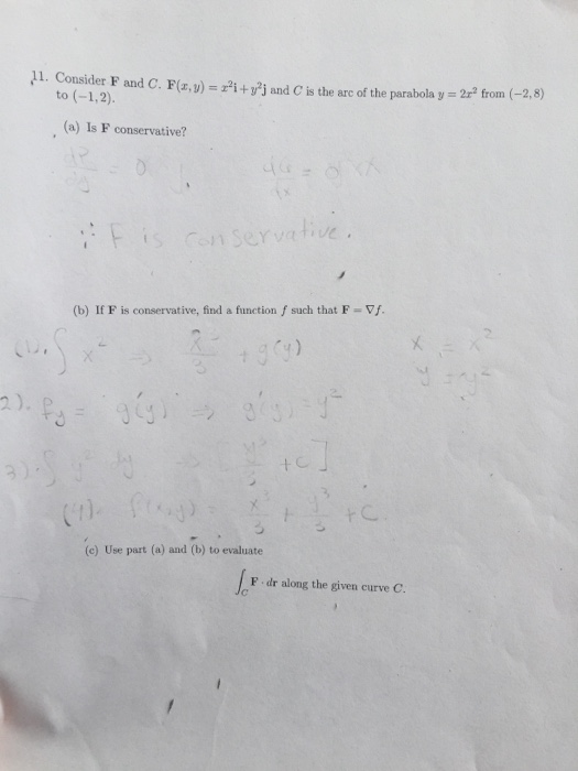 Solved Consider F and C. F(x, y) = x^2i + y^2j and C is the | Chegg.com