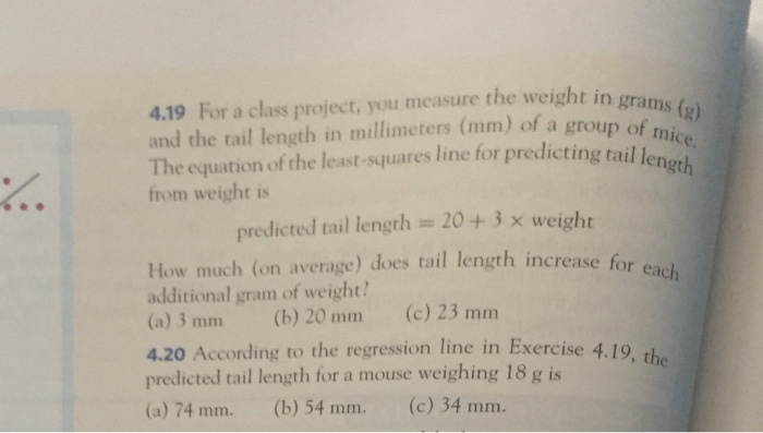 Solved For A Class Project, You Measure The Weight In | Chegg.com