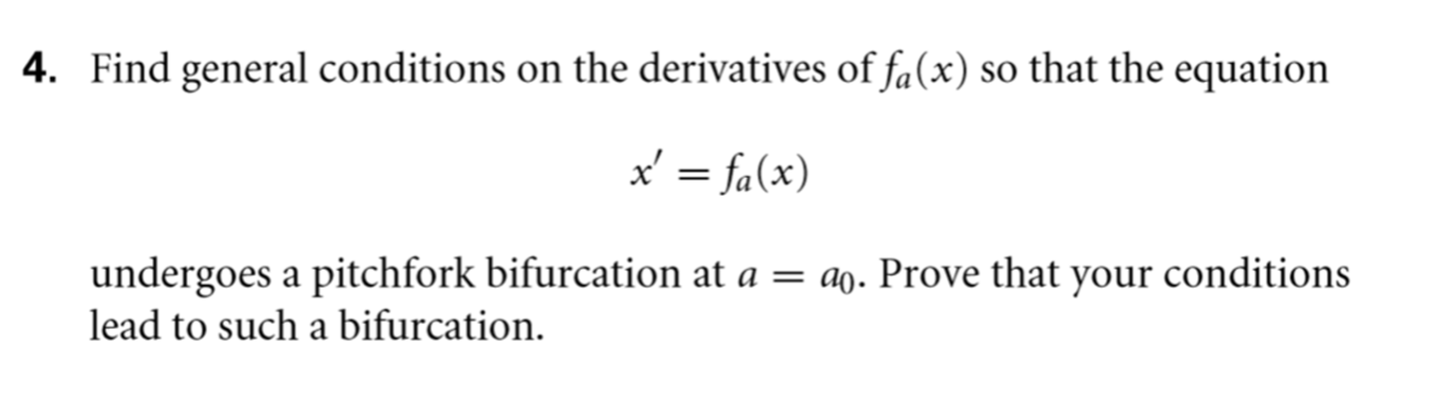 Find general conditions on the derivatives of so that