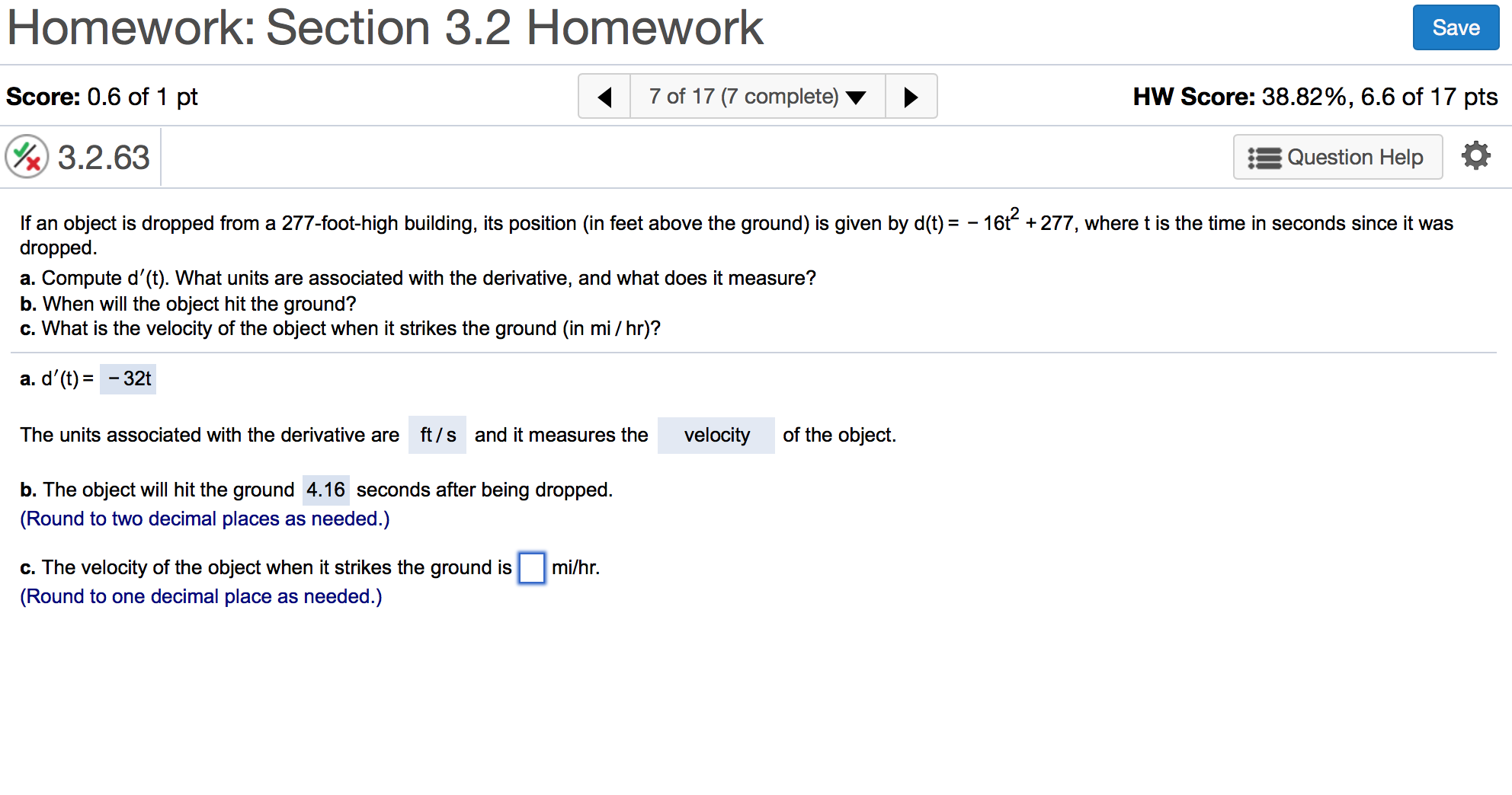 solved-if-an-object-is-dropped-from-a-277-foot-high-chegg