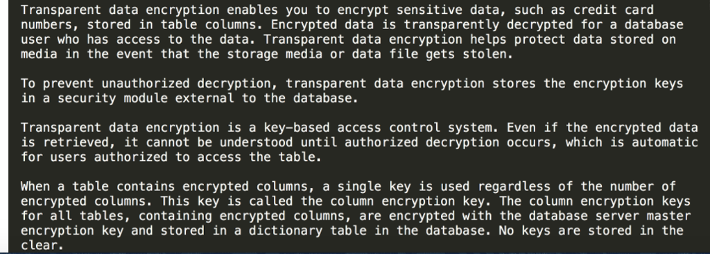 Solved Transparent data encryption enables you to encrypt | Chegg.com