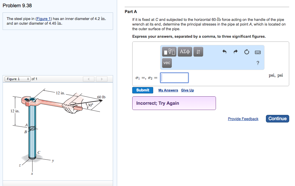 Solved The Steel Pipe In (figure 1) Has An Inner Diameter Of 