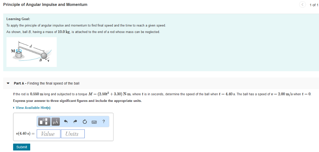 Solved Principle Of Angular Impulse And Momentum 1 Of 1 | Chegg.com