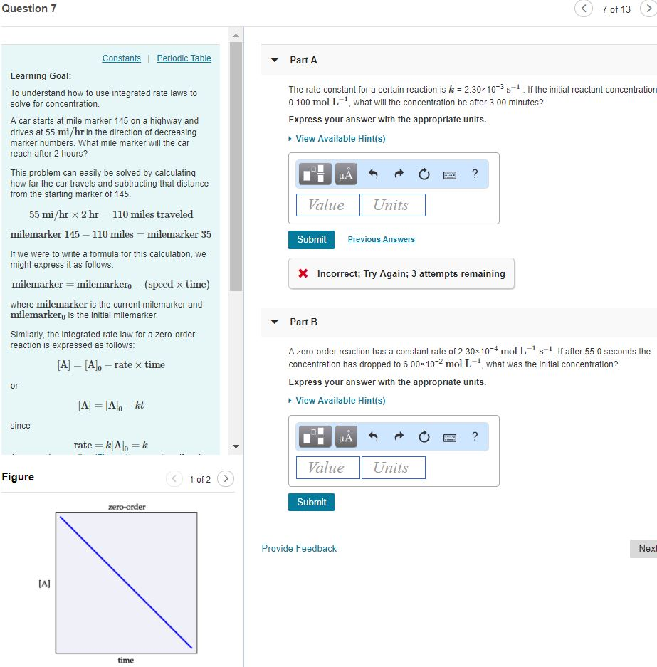 Solved Part A The rate constant for a certain reaction is | Chegg.com