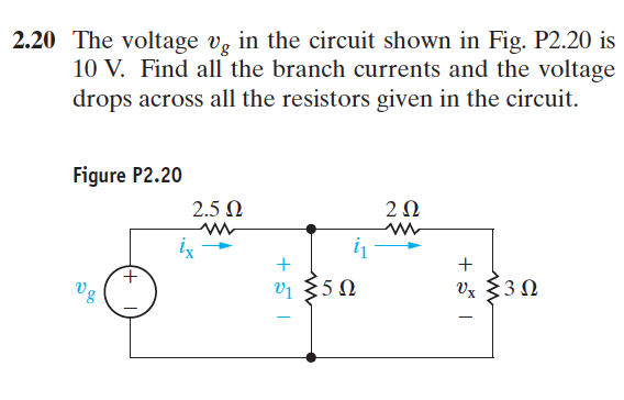 Solved The voltage v_g in the circuit shown in Fig. P2.20 is | Chegg.com