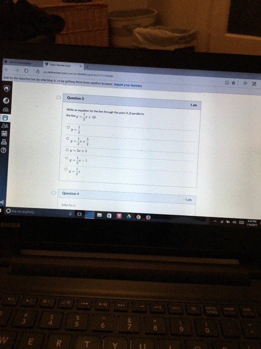 Solved Write an equation for the line through the point | Chegg.com