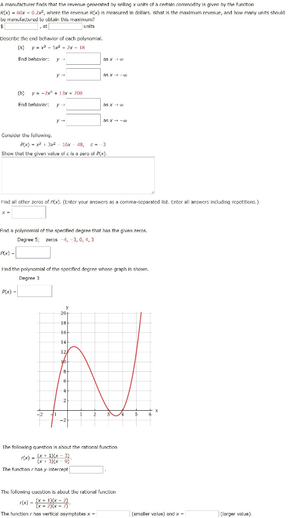 Solved A manufacturer finds that the revenue generated by | Chegg.com